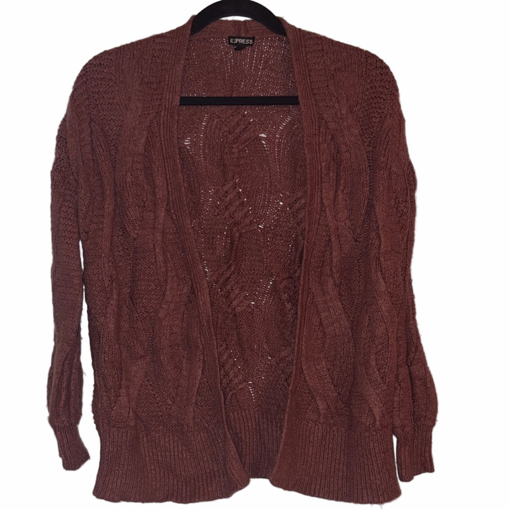 Express Warm Burgundy Cardigan | EUC | Sz XS